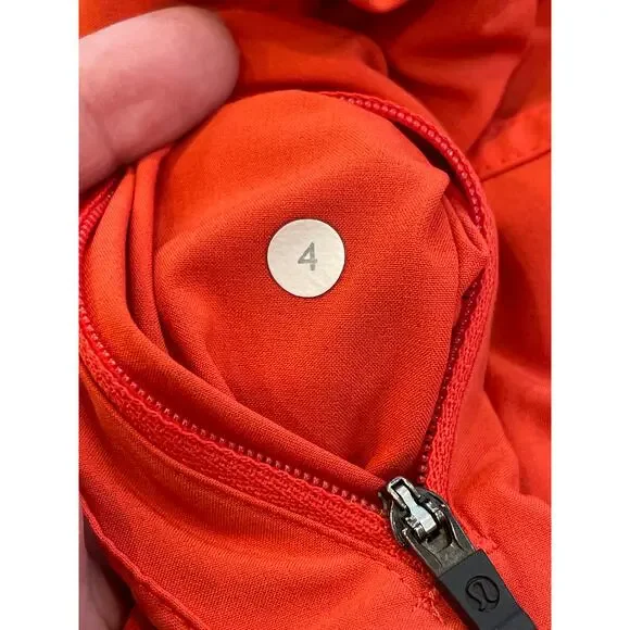 Lululemon Track That Athletic Short Women’s 4 Solar Orange 4” Inseam LR - Picture 5 of 5